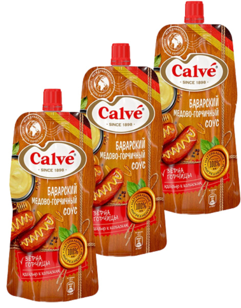 Соус Calve, Баварский медово-горчичный, 230 г 3 шт - купить с доставкой ...