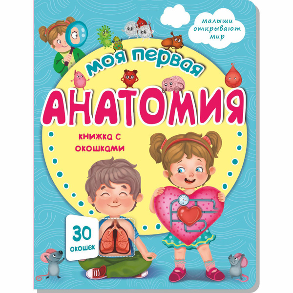 Детская книга с окошками. МОЯ ПЕРВАЯ АНАТОМИЯ. Секреты человека. Тело ...