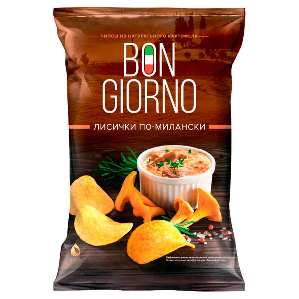 "Bon Giorno" Чипсы со вкусом Лисички по Милански 80гр. 5шт. купить на ...