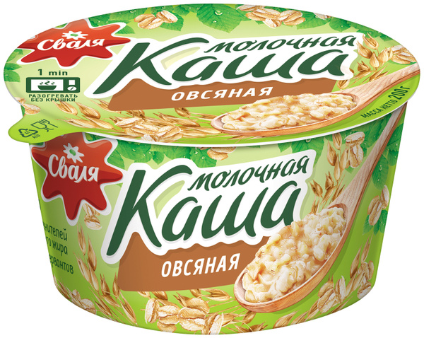 Каша Сваля, овсяная, 6%, 200 г - купить с доставкой по выгодным ценам в ...