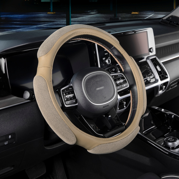 Оплетка на руль M "SKYWAY" эко-кожа, серый (4 подушечки), S01102384 (1 ...