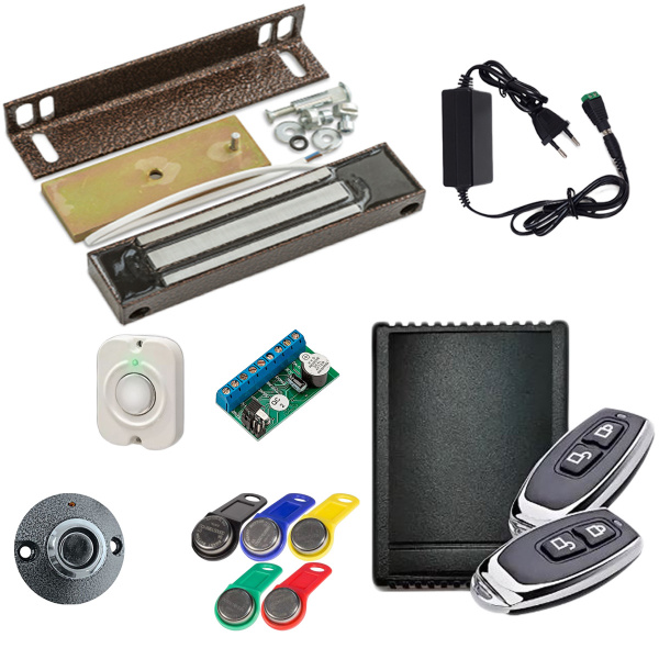 Замок электромагнитный готовый комплект с дистанционным брелком ...