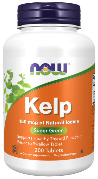 NOW Kelp, Келп, Органический йод, 150 mcg - 200 таблеток - купить с ...