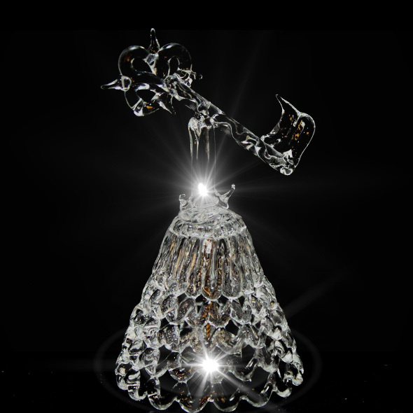 GH-L012 Колокольчик хрустальный Ключик , малый, Гусь Хрустальный ...