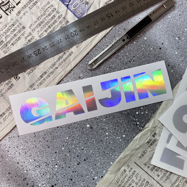 Наклейка на авто JDM, голографический стикер на стекло Gaijin Prism ...