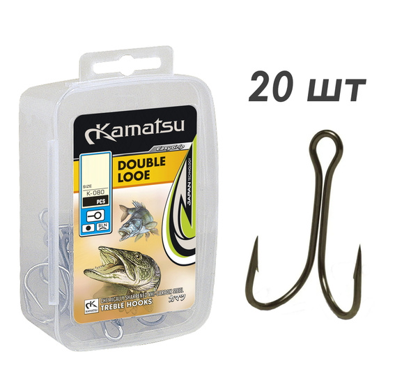 Крючки двойные / двойники KAMATSU DOUBLE LOOE K-080 №2 (20шт) - купить ...