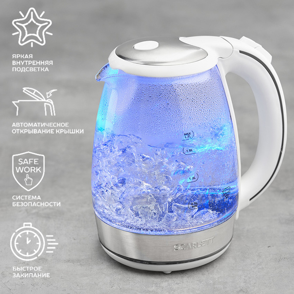 Купить электрический чайник Scarlett Чайник SC-EK27G37, Стекло по ...