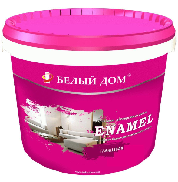 Эмаль Быстросохнущая, Гладкая, Акриловая, Водная, Полуглянцевое ...