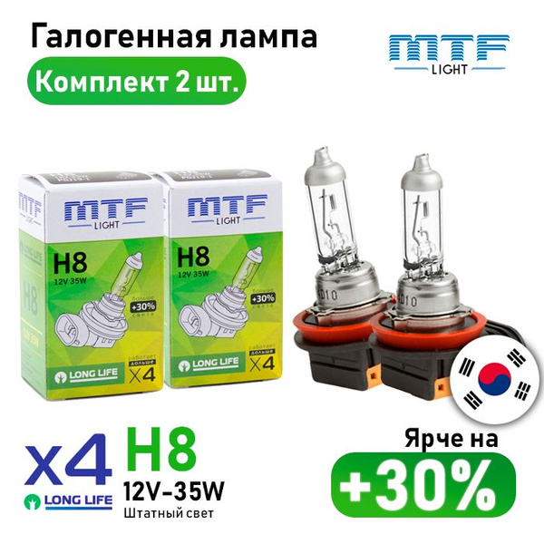 Лампа автомобильная MTF Light 12 В, 2 шт. купить по низкой цене с ...