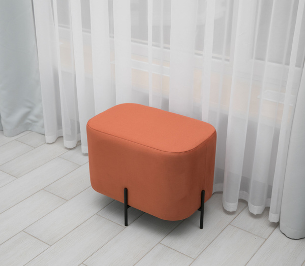 Пуф МЯКОТЬ. пуфик в стиле лофт кругло-квадратный, Замша искусственная ...