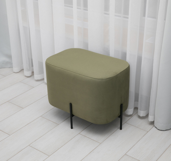 Пуф МЯКОТЬ. пуфик в стиле лофт кругло-квадратный, Искусственная замша ...