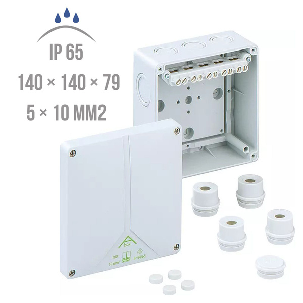 Распределительная коробка с клеммой 5х10 мм2 Spelsberg Abox 100-10 ...