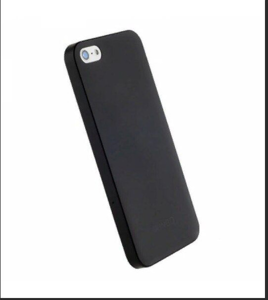 Силиконовый чехол накладка на телефон IPHONE 5 черный, защитный ...