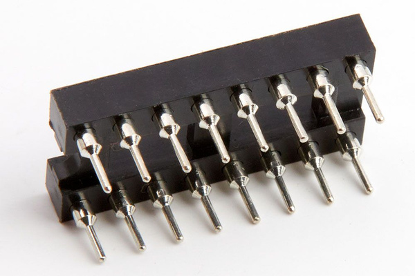 Держатель SCSM-16 (DS1001-16) DIP шаг 2.54мм разъем панель цанговая ...