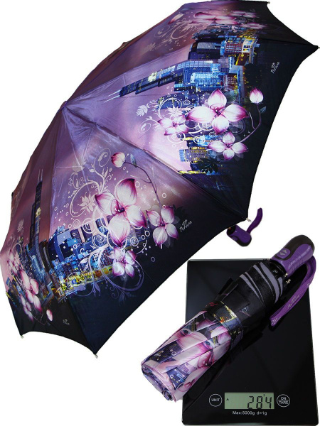 Зонт Popular Umbrella, Полный автомат, 3 сложения, сиреневый купить по ...