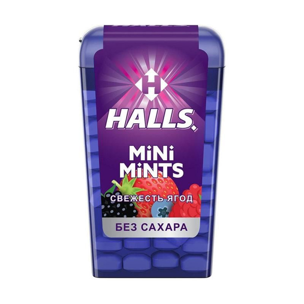 Леденцы, HALLS MINI MINTS, 15 упаковок, 12,5 г - купить с доставкой по ...