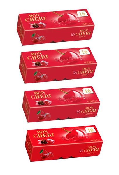 Ferrero Mon Cheri Конфеты из темного шоколада, с цельной вишней и ...