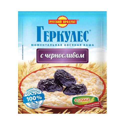 ГЕРКУЛЕС моментальная овсяная каша с черносливом, 35 г * 10 шт ...