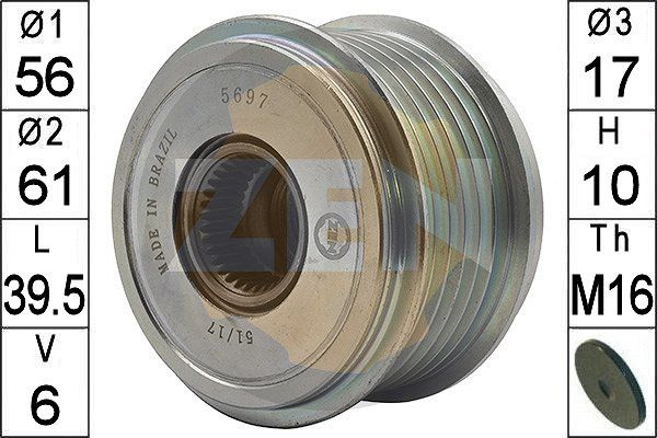 Механизм свободного хода генератора, ZN5697 - арт. ZN5697 - купить по ...
