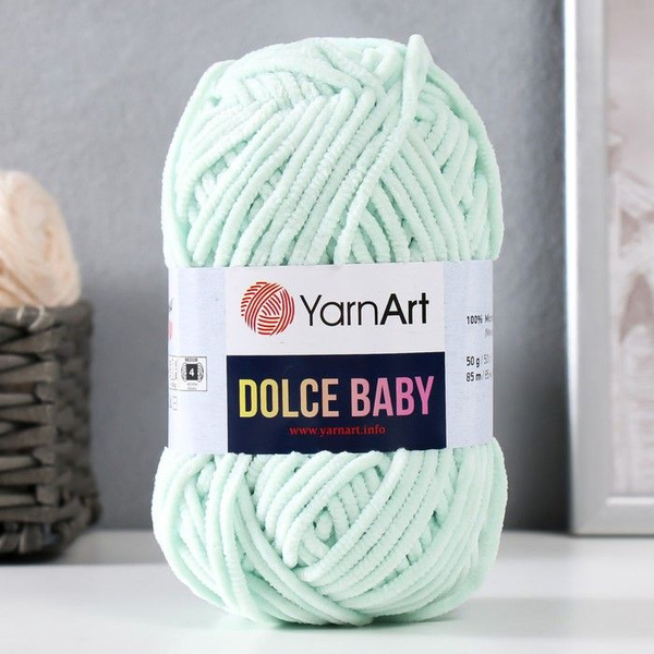 Пряжа Dolce Baby 100% микрополиэстер 85м/50 гр (753 мятный) - купить с ...