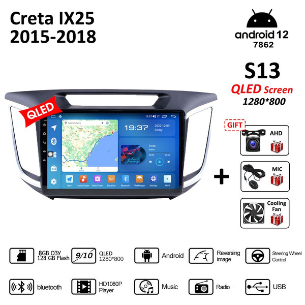 Штатная магнитола 2 дин Андроид Hyundai Creta/Hyundai Creta IX25 2015 ...