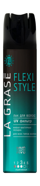 Лак для подвижной укладки волос сильной фиксации / La Grase Flexi Style ...