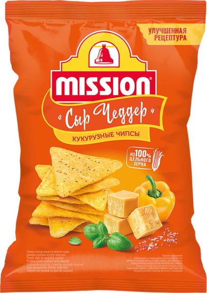 Чипсы кукурузные MISSION Сыр чеддер, 150г - 6 шт. - купить с доставкой ...