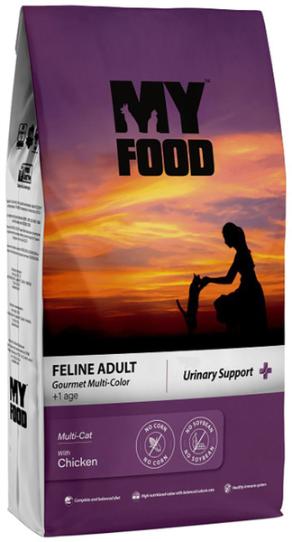 Корм Myfood Feline Gourmet Chicken для кошек, с курицей, 1.5 кг ...