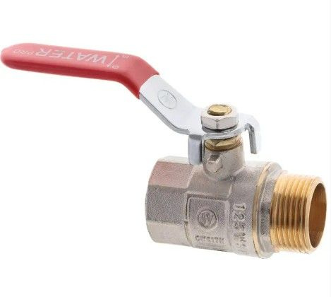 Кран шаровой латунный 3/4" WATERPRO DN25 вн/нар ручка - купить по ...