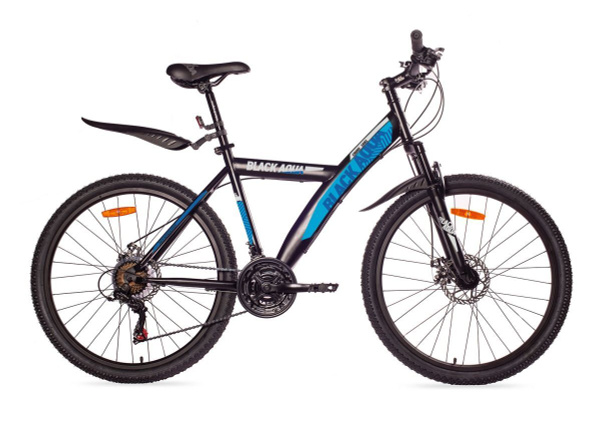 Велосипед взрослый горный BLACK AQUA Cross 1681 D matt чёрный-синий 18 ...