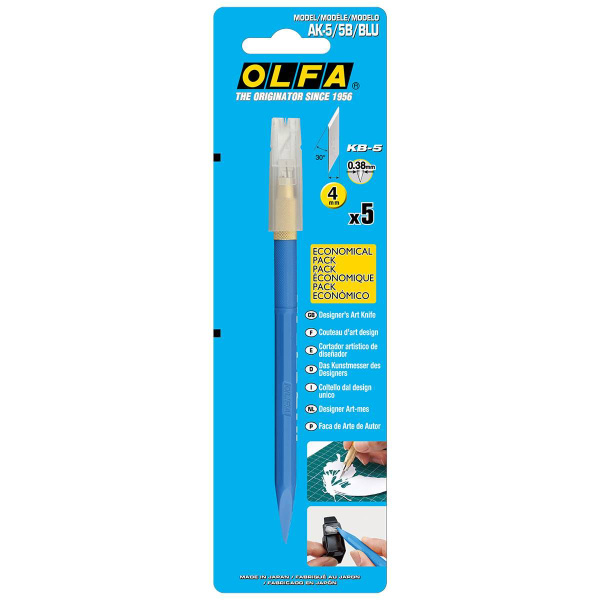Нож канцелярский, макетный, с 5 лезвиями olfa - купить с доставкой по ...