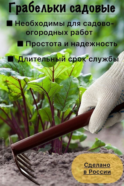 Грабли Штыревые, Металл, 29 см купить по доступной цене с доставкой в ...