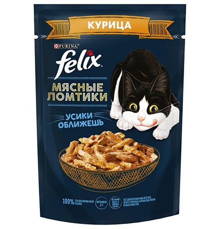 FELIX МЯСНЫЕ ЛОМТИКИ / Паучи Пурина Феликс Мясные ломтики для взрослых ...