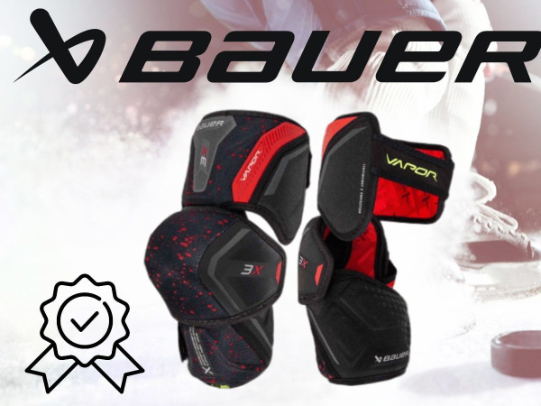 Налокотники хоккейные BAUER Налокотники игрока Vapor 3X, ПВХ, пластик ...