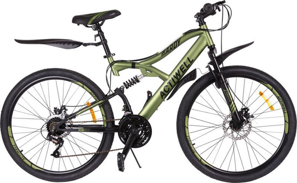 Велосипед горный ACTIWELL Hardy 26" 18 скоростей, цвет хаки, Арт ...