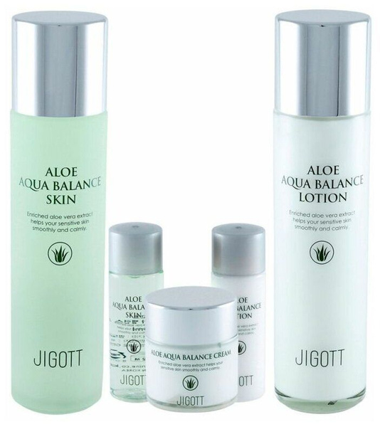 Набор уходовый Jigott Aloe Aqua Balance Skin Care 3Set с экстрактом ...
