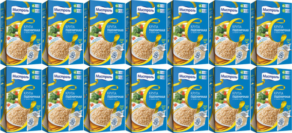 Крупа пшеничная Мистраль в варочных пакетиках 80 г х 5 шт, комплект: 14 ...