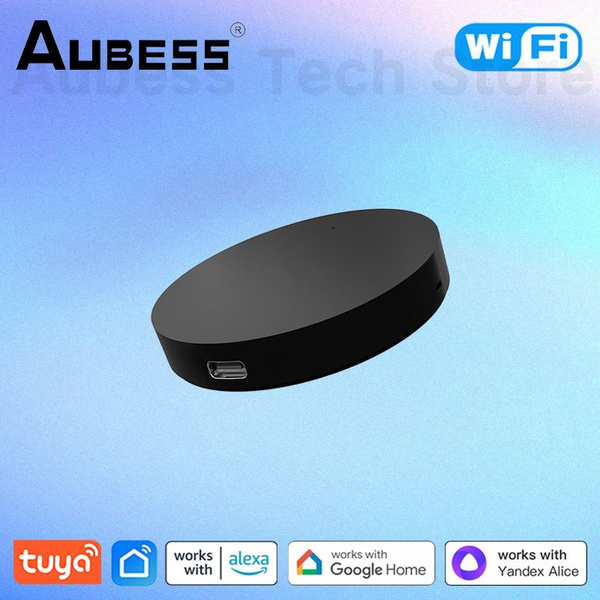 Wi-Fi/ИК Умный пульт Яндекс с Алисой, радиус действия 8 м, черный ...