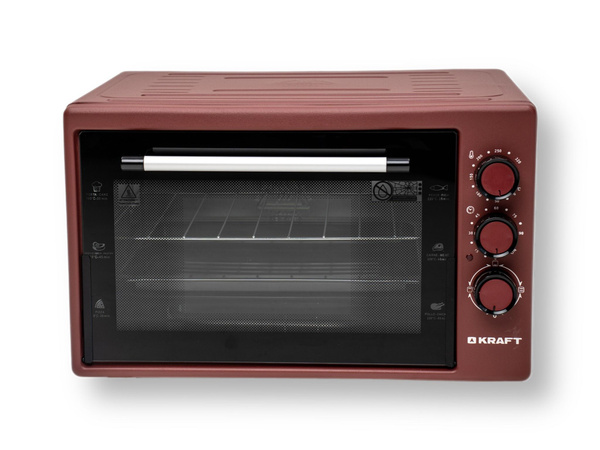 Мини-печь KRAFT KF-MO3200 R, красный, черный, 32 л купить по низкой ...