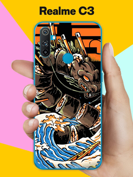Силиконовый чехол на realme C3 Суши / для Реалми Ц3 - купить с ...