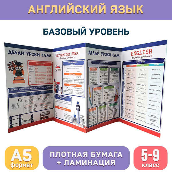 Обучающий буклет английский язык базовый уровень (5-9 класс) для ...