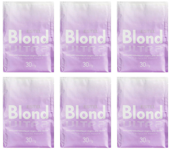 Estel Обесцвечивающая пудра для волос Blond Ultra, 30 гр, 6 шт - купить ...