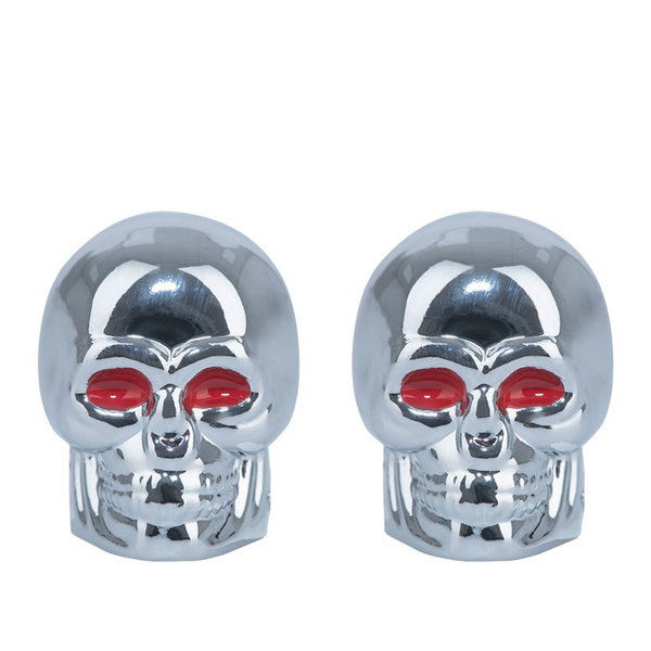  Ниппеля Oxford 2023 Skull Valve Caps Silver (Б/Р) -  с .