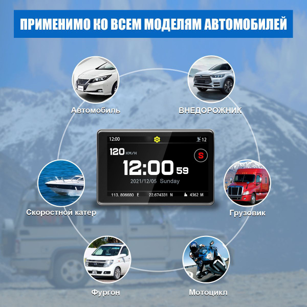 Навигатор автомобильный Autory G3, GPS-спидометр, компас, высота над ...