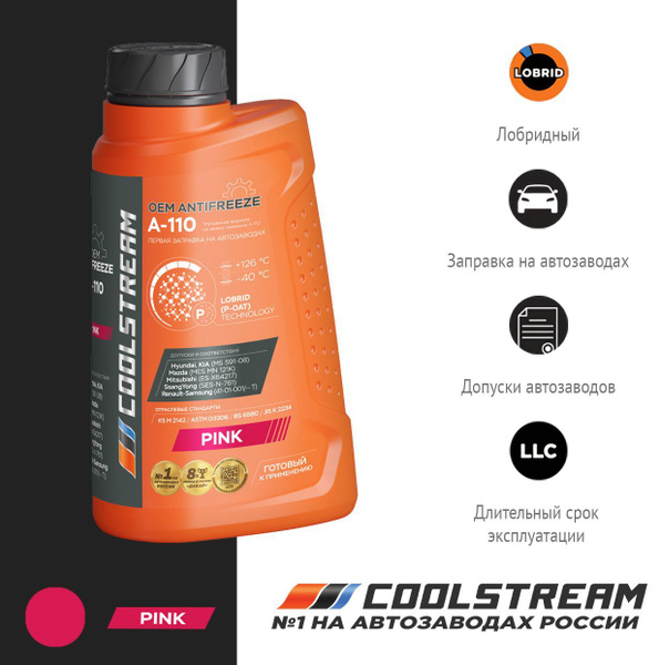 Антифриз Coolstream A-110, Готовый раствор купить по выгодной цене в ...