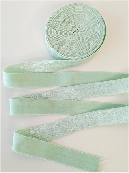 Эластичная косая бейка для ткани 5 метров цвет пыльная мята - купить с ...