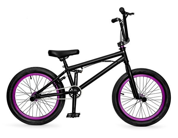 Трюковой велосипед bmx бмх 18 дюймов черный фиолетовый 18 - купить по ...