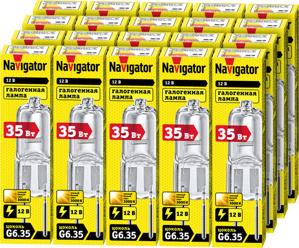 Галогенная лампа Navigator 94 211, NH-JC, 12 В, 35 Вт, цоколь G6.35 ...
