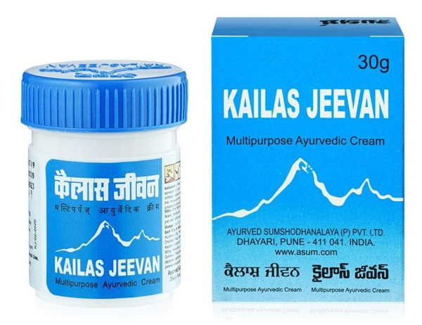 Ayur Plus Мазь Kailas Jeevan против ожогов, воспалений и порезов, 30 гр ...