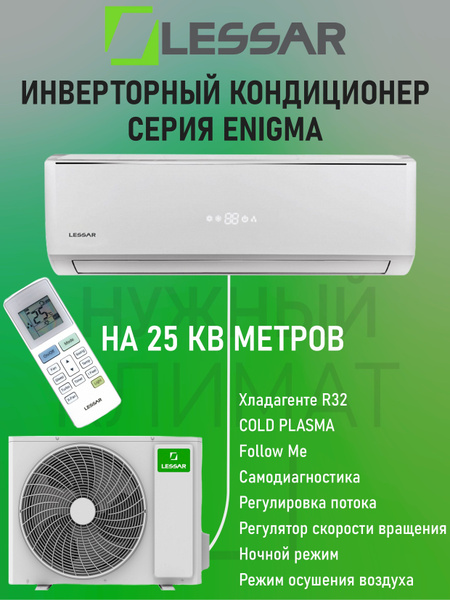 Настенная сплит-система Lessar LS-HE09KDE2/LU-HE09KDE2 - купить по ...
